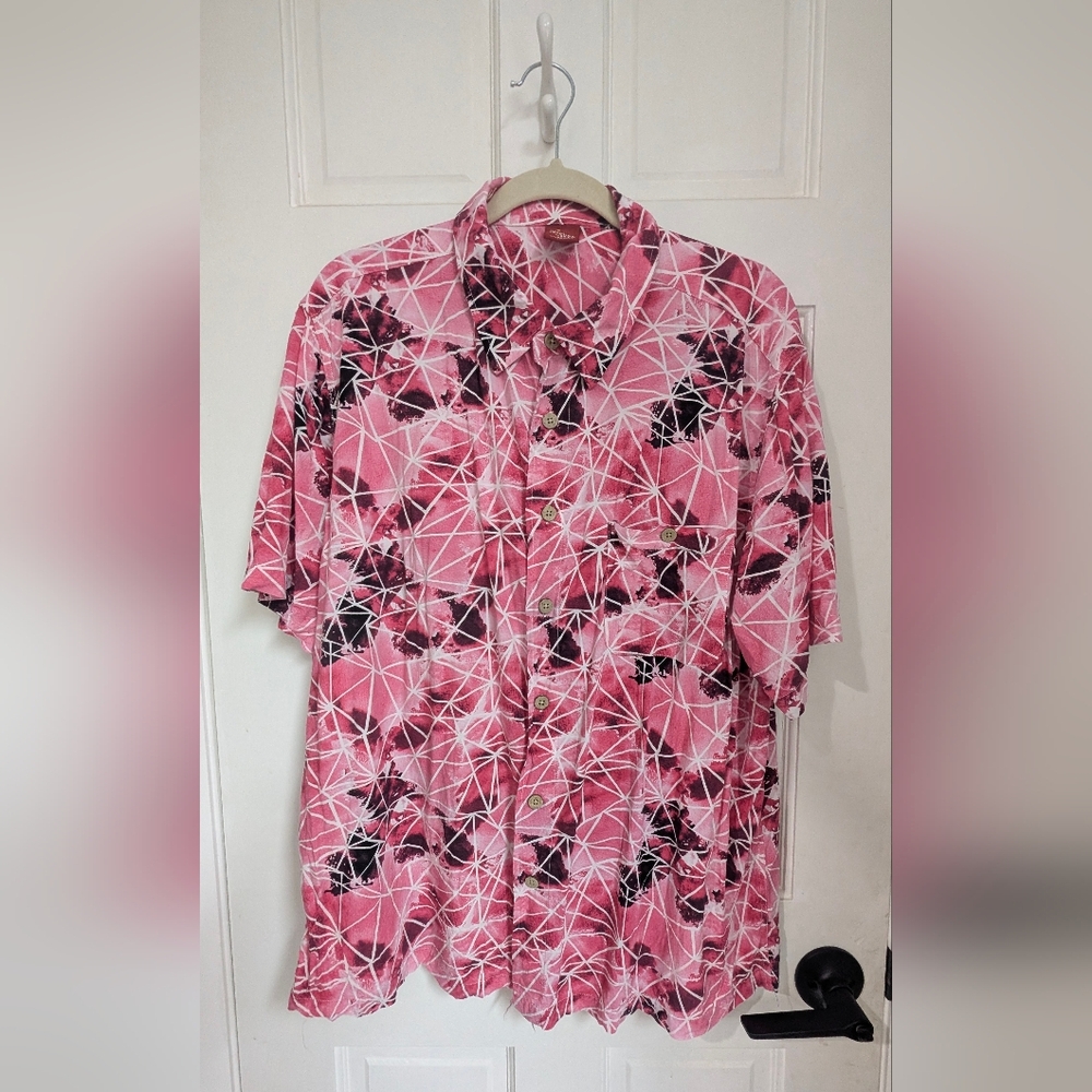 Junction West,button down,short sleeves red collared casual polo shirt